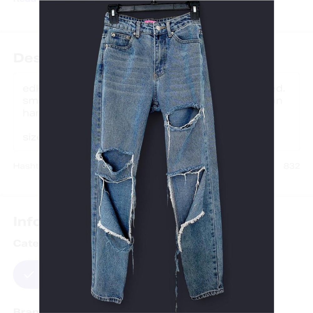 edikted straight leg distressed